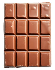 Fototapeta premium Chocolate bar isolated on transparent background.
