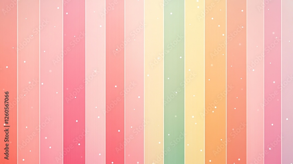 Poster pastel rainbow stripe pattern with soft light texture and delicate dots