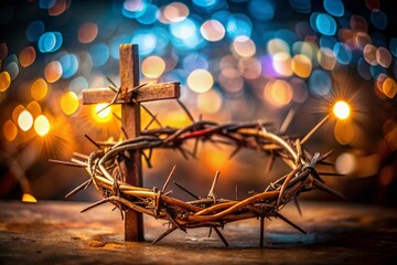 Christian Cross Crown Thorns Religious Symbol Faith Hope Love Spiritual Easter Lent