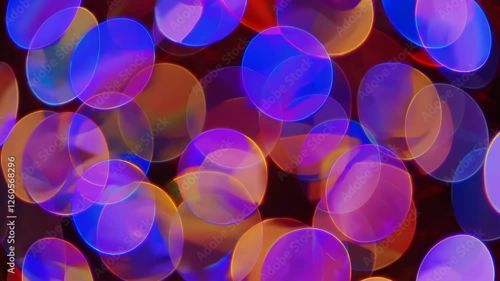 Aufkleber Colorful bokeh lights background, abstract circular pattern. Festive and artistic design concept