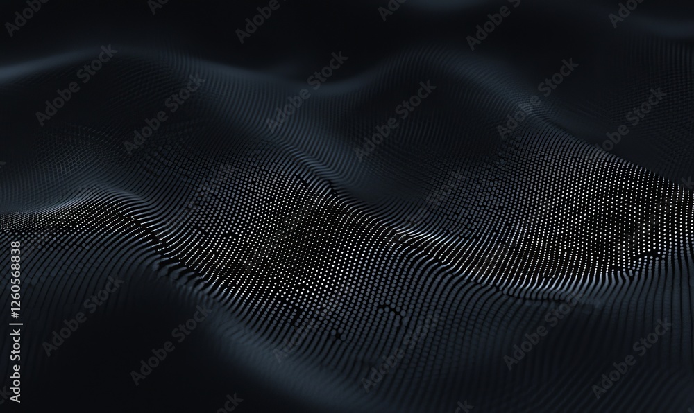 Aufkleber elegant digital wave and neon sign elements form a futuristic technology hud on an abstract blue geo