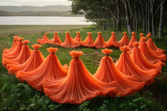 Capturing Vibrant Cultural Festivals with woman gesure and presentation