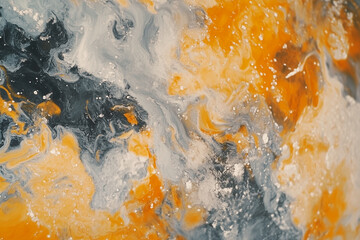 Obraz premium Abstract blurry background, mixture of orange, yellow, and and grey color