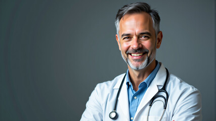 Smiling Doctor in Professional Attire
