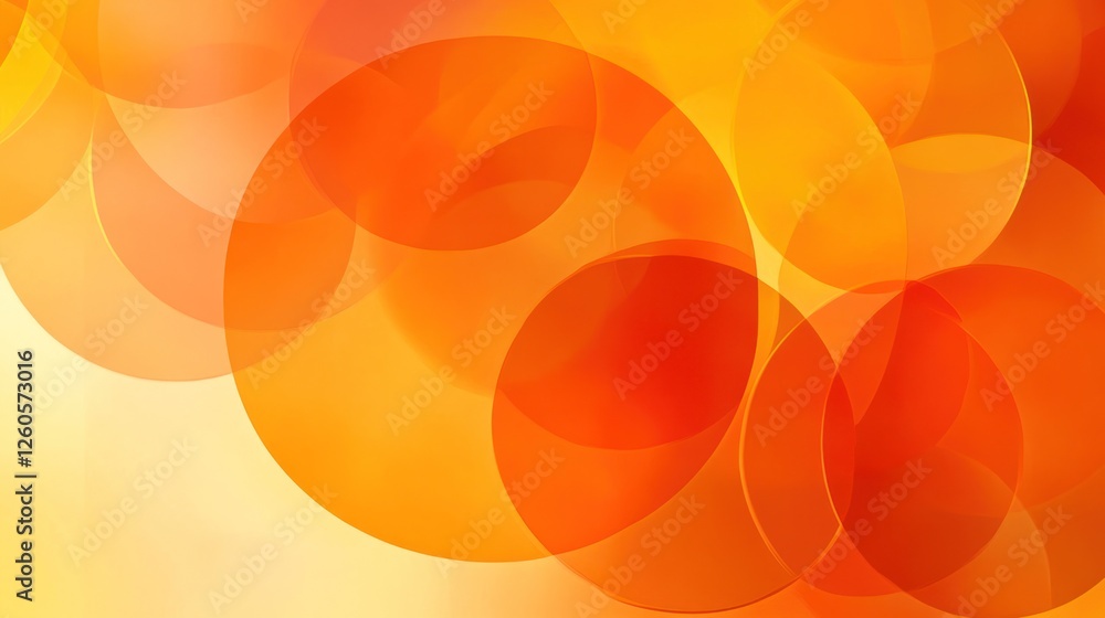 Poster overlapping orange circles abstract background design for creative projects