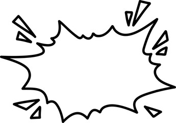 Hand drawn speech bubble message box illustration