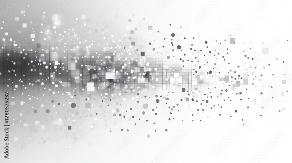 Poster abstract digital network background with glowing particles and data flow