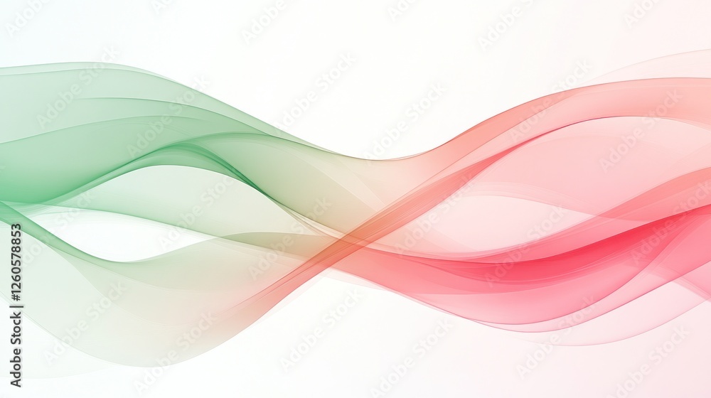 Poster abstract gradient wave background with smooth flowing curves design