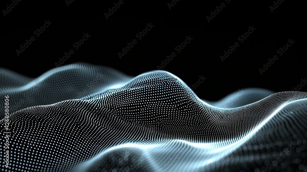 Aufkleber abstract digital matrix particles flowing through digital data connections embody a cutting-edge tec