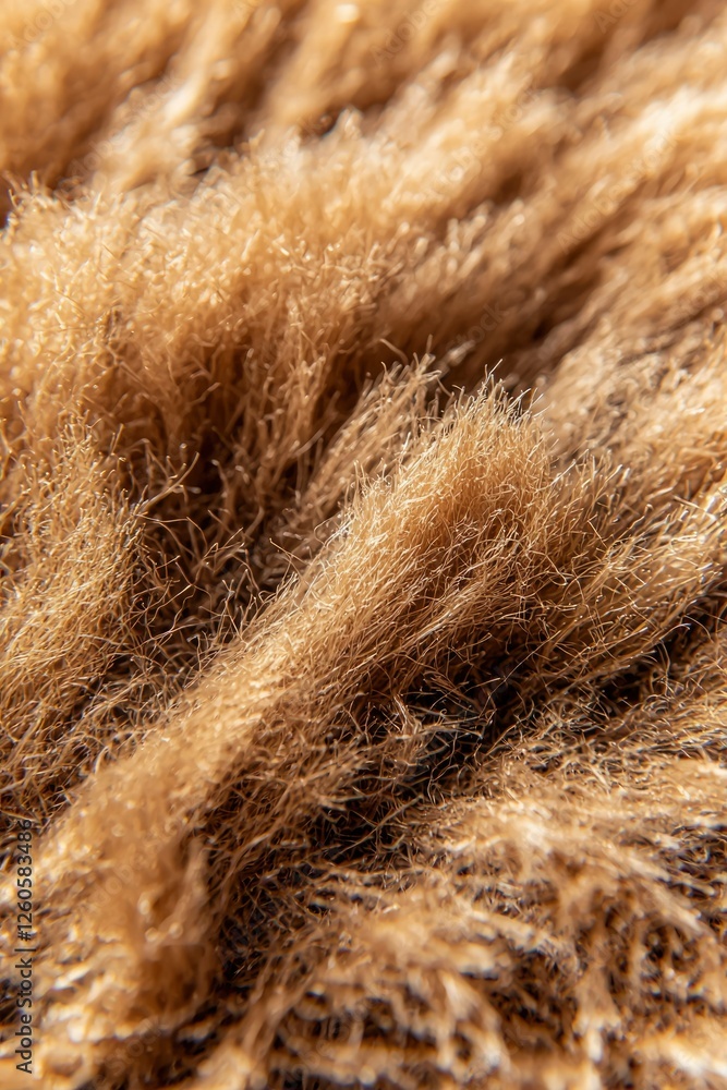 Poster macro close-up of brown fur with texture for backgrounds and abstract design