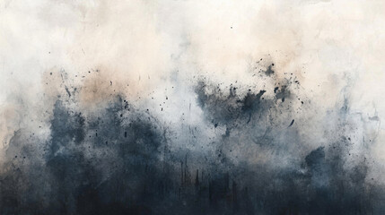 Obraz premium Abstract watercolor art with dark hues and light texture on canvas