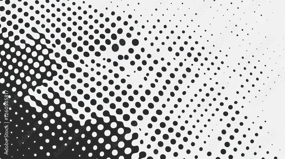 Poster monochrome halftone pattern overlay for modern and abstract design
