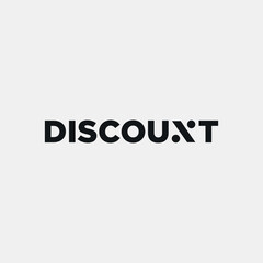 Vector discount text logo design