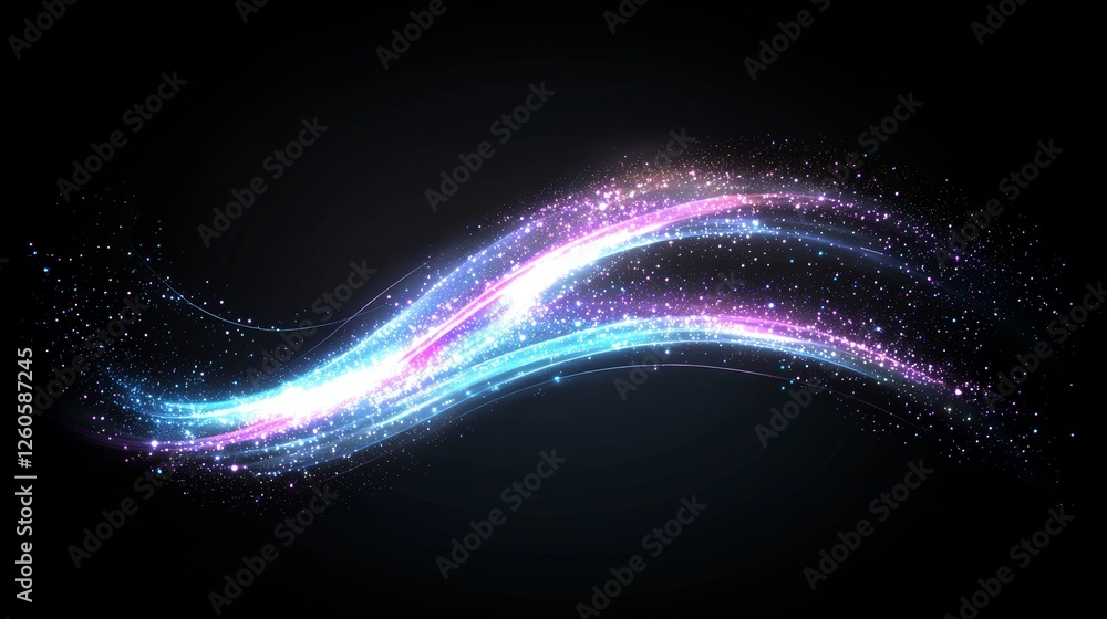 Poster a musical abstract background is accompanied by a molecular backdrop featuring dna, a network of int