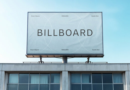Outdoor Roof Billboard Mockup WIth Generative AI