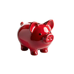 Charming Red Piggy Bank for Savings and Financial Management