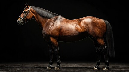 Obraz premium Ranch Horse Standing in Field