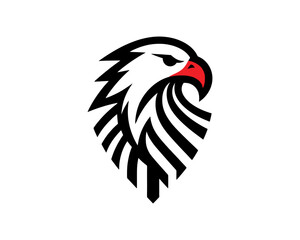 Eagle logo design icon vector template. Black eagle logo