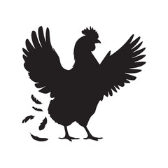 rooster silhouette vector