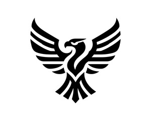 Eagle logo design icon vector template. Black eagle logo
