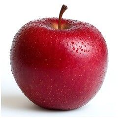 Red apple on white background, studio shot, healthy food