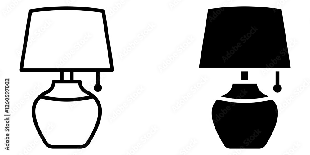 Aufkleber lamp icons set. for mobile concept and web design on white background