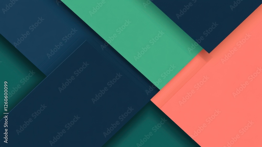 Poster abstract geometric background with overlapping shapes and vibrant colors