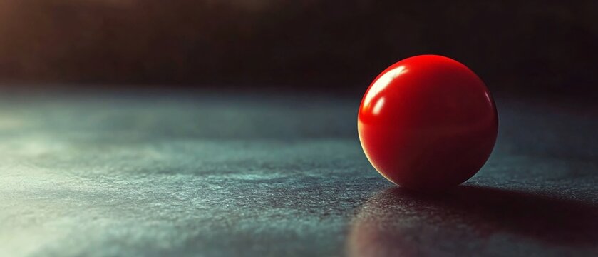 Extreme Close-up of Red Ball on Surface: Vivid Details