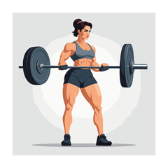 Weightlifting vector design. Bodybuilding vector illustration