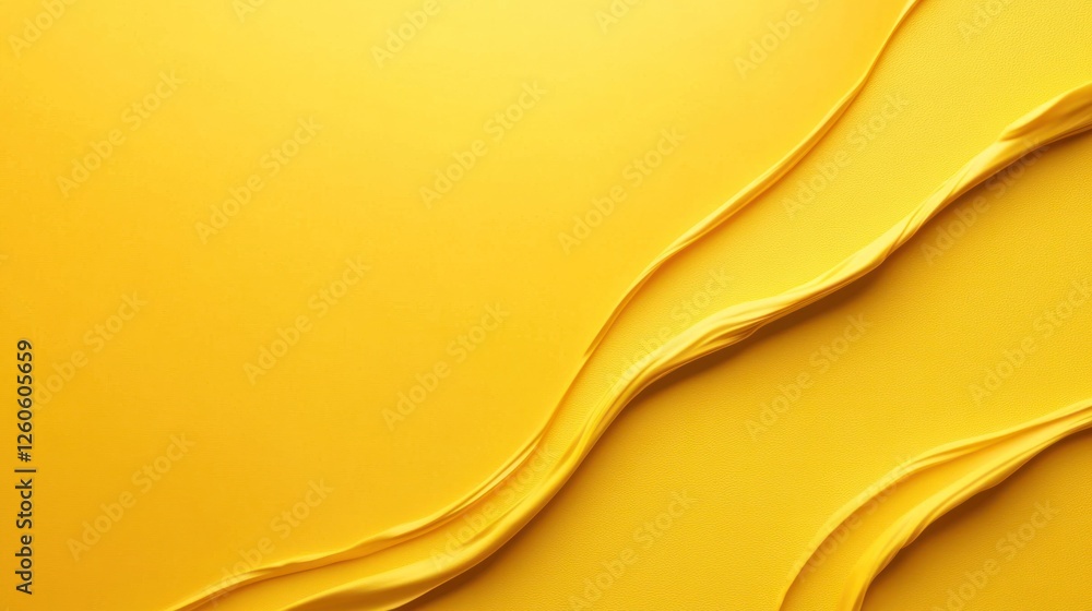 Poster abstract yellow waves background with subtle texture and smooth curves