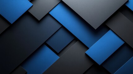 Sophisticated Blue Background with Intersecting Rectangles for Design, Featuring White Space in the Center for Text. Ideal for Banner Templates and Digital Projects.