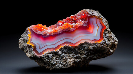  fire agate's fiery colors