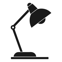 Minimalist Table Lamp Silhouette Vector High-Quality Icon on Transparent Background