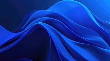 Obraz premium A deep, textured canvas of azure blue, where smooth noise swirls and morphs into an abstract, ethereal banner, perfect for posters, headers, and backdrops Generative Ai