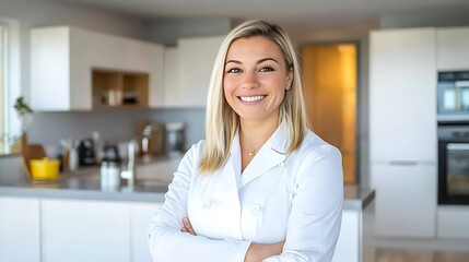 Healthy food expert shares tips for cooking in a bright kitchen environment