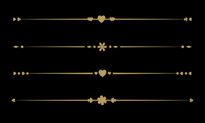 Text Divider Vectors. Separator vintage. decorative line.