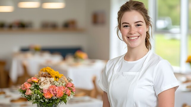 Healthy food promotion event restaurant photo bright environment front view engaging concept