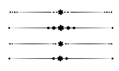 Text Divider Vectors. Separator vintage. decorative line.