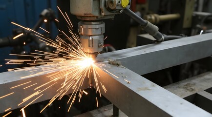 Sparking of laser cut metal