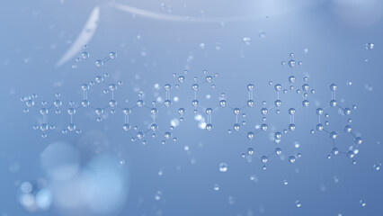 vicatertide molecular structure, 3d model molecule, therapeutic agent structural chemical formula view from a microscope