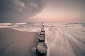 Morning landscape on the Polish Baltic Sea