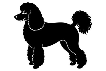 poodle silhouette vector