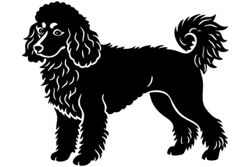 poodle silhouette vector