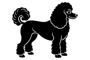 poodle silhouette vector
