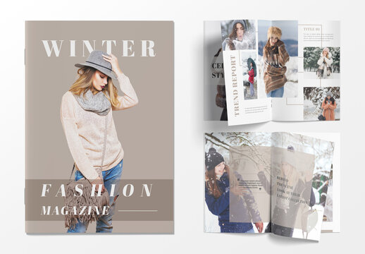Winter Fashion Magazine Layout