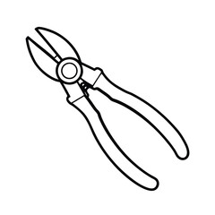 vector illustration of a wire cutter