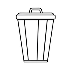 trash can isolated on white