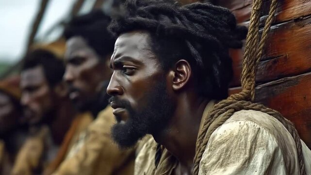This video portrays the harsh realities faced by African slaves during their transport to America in the 19th century, highlighting their struggles and suffering. Black History Month