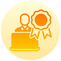 service quality vector round gradient icon