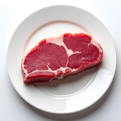 Uncooked Red Meat on a Plate
